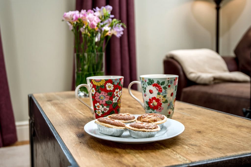 cakes and tea cups